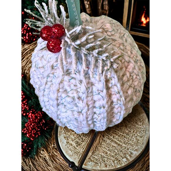 Handmade Crocheted Christmas Ornament Christmas Bauble - Picture 4 of 5